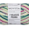 Kankaat Ja Käsityötarvikkeet^Novita 7 Veljestä lanka Polkka 100 g hedelmä 8011