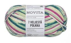 Kankaat Ja Käsityötarvikkeet^Novita 7 Veljestä lanka Polkka 100 g hedelmä 8011