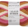 Kankaat Ja Käsityötarvikkeet^Novita 7 Veljestä Raita lanka Jättiraita 150g 8271 ilta-auri