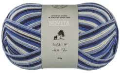 Kankaat Ja Käsityötarvikkeet^Novita Nalle Raita lanka 100 g virtaus 8181