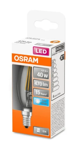 Lamput Ja Valaisintarvikkeet^Osram LED kynttilälamppu 470lm 4000K E14