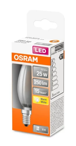 Lamput Ja Valaisintarvikkeet^Osram LED kynttilälamppu 250lm 2700K E14