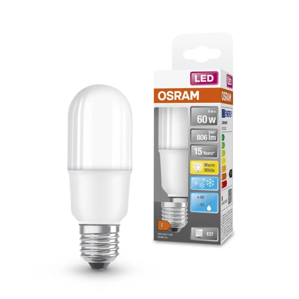 Lamput Ja Valaisintarvikkeet^Osram LED lamppu Star Stick 60 8W/827 230VFR E27 FS1