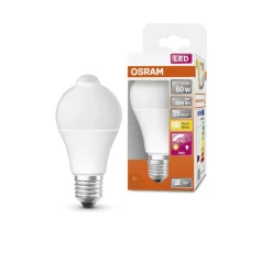 Lamput Ja Valaisintarvikkeet^Osram LED vakiolamppu E27 806 lm liikentunnistimella