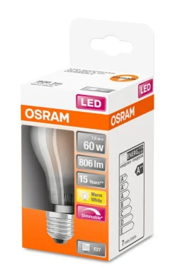 Lamput Ja Valaisintarvikkeet^Osram LED vakiolamppu 806lm 2700K E27 DIM