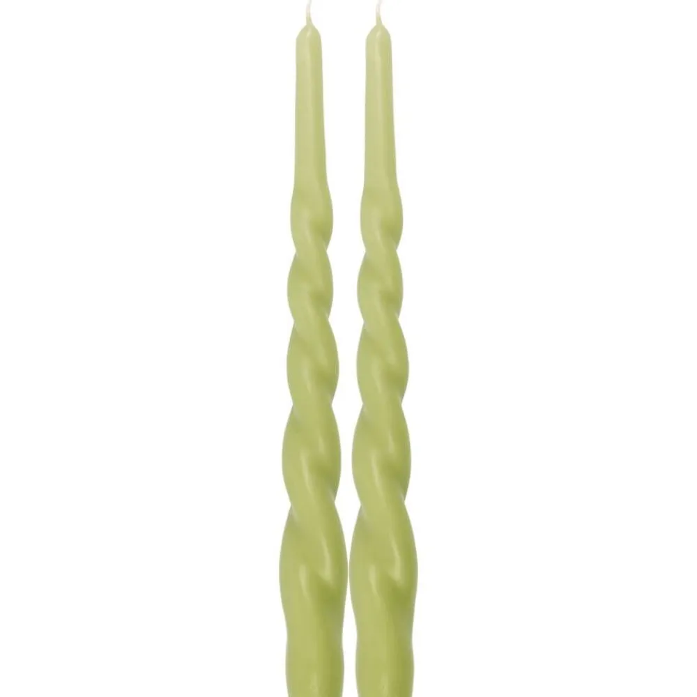 Kynttilät Ja Huonetuoksut^Pentik kruunukynttilä Kierre 28 cm vihreä 2kpl/pkt