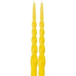 Kynttilät Ja Huonetuoksut^Pentik kruunukynttilä Kierre 28 cm keltainen 2kpl/pkt