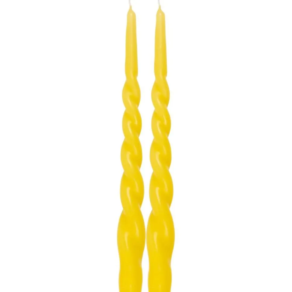 Kynttilät Ja Huonetuoksut^Pentik kruunukynttilä Kierre 28 cm keltainen 2kpl/pkt