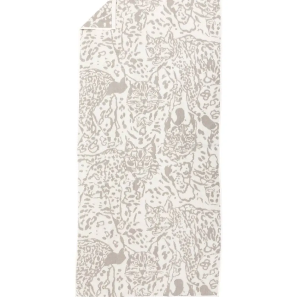 Kylpyhuone- Ja Saunatekstiilit|Kylpyhuone- Ja Saunatekstiilit^Pentik kylpypyyhe Villikissa 70x150 cm v.ruskea