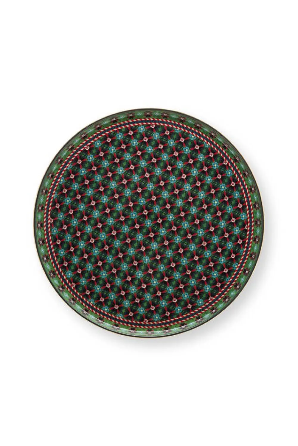 Tarjoilu^Pip Studio kakkutarjotin Clover 21 cm Green