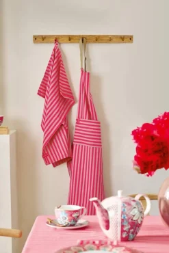Keittiötekstiilit^Pip Studio keittiöpyyhe Stripes 65x65 cm 2 kpl Pink