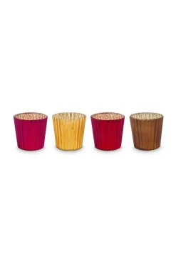 Lyhdyt Ja Kynttilänjalat^Pip Studio kynttilälyhty Glass Red Small 7x7cm 4 kpl