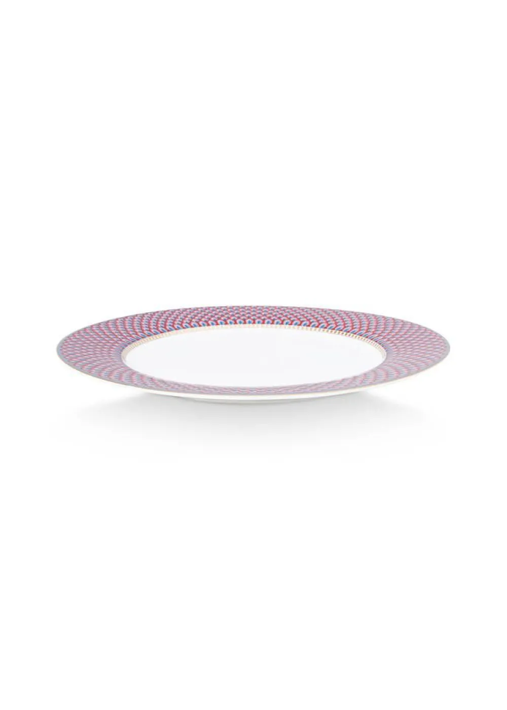 Astiat^Pip Studio lautanen Flower Festival Scallop 26,5 cm Red-Ligh