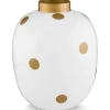 Maljakot Ja Ruukut^Pip Studio maljakko Metal Dots 32 cm White-Gold