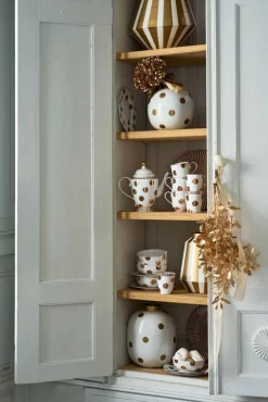 Maljakot Ja Ruukut^Pip Studio maljakko Metal Dots 32 cm White-Gold