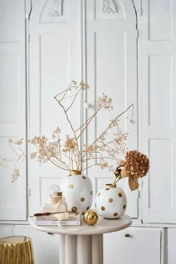 Maljakot Ja Ruukut^Pip Studio maljakko Metal Dots 32 cm White-Gold