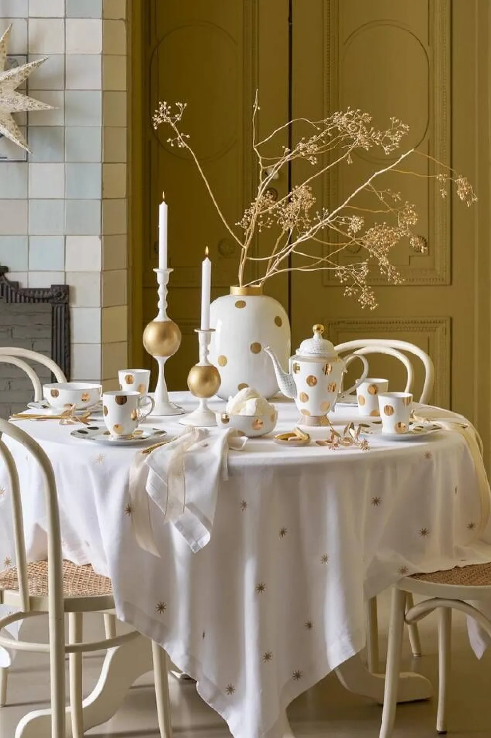 Astiat^Pip Studio muki Dot Delight 2 kpl White-Gold