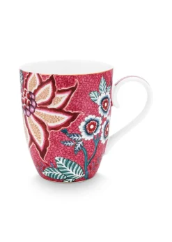 Astiat^Pip Studio muki Flower Festival 350 ml Dark Pink