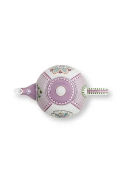 Juoma- Ja Baaritarvikkeet|Tarjoilu^Pip Studio teepannu Lily&Lotus Tiles 1,6 l Lilac