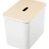 Paperikorit Ja Roska-Astiat^Smartstore Collect lajitteluastia vanerikannella 76 L  valkoinen