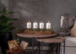Koriste- Ja Kausivalot^Star Trading LED-kynttilä Flamme Advent valkoinen 4 kpl