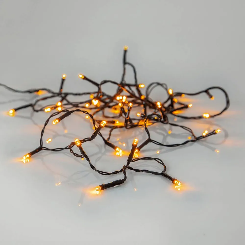 Koriste- Ja Kausivalot^Star Trading valosarja Golden Warm White 40 LED musta 2,8m