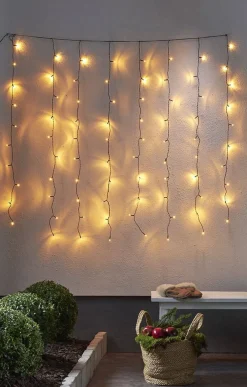 Koriste- Ja Kausivalot^Star Trading valoverho Golden Warm White 80 LED musta 1,3x1,