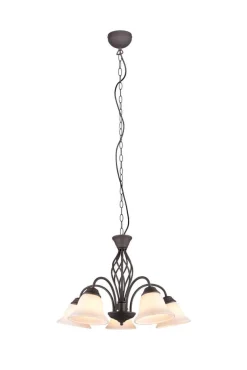Sisustusvalaisimet^Trio Lighting kattokruunu Rustica 5-os E27 rustiikki
