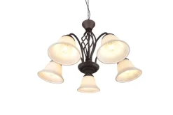 Sisustusvalaisimet^Trio Lighting kattokruunu Rustica 5-os E27 rustiikki