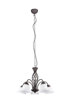 Sisustusvalaisimet^Trio Lighting kattokruunu Rustica 5-os E27 rustiikki