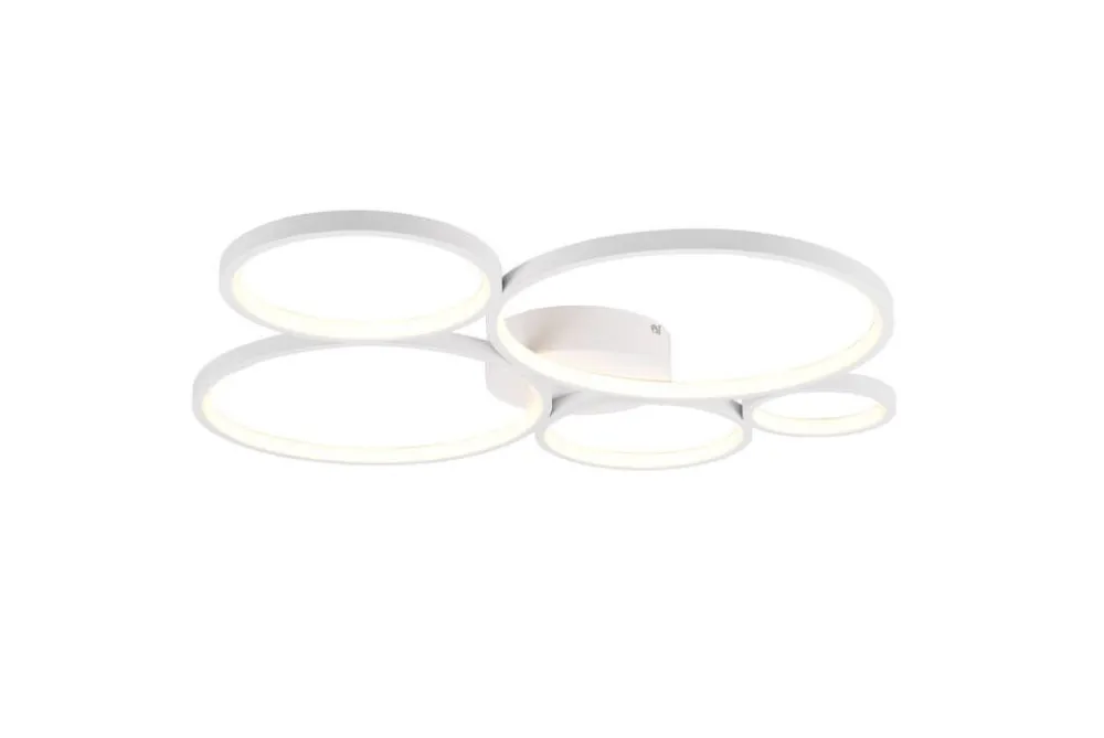 Sisustusvalaisimet^Trio Lighting kattovalaisin Rondo LED 5-os mattavalkoinen