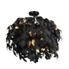 Sisustusvalaisimet^Trio Lighting kattovalaisin Leavy 70 cm 3xE14 mattamusta