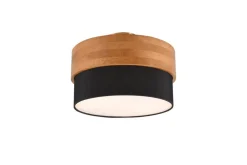 Sisustusvalaisimet^Trio Lighting kattovalaisin Seasons 30 cm E14 musta/puu
