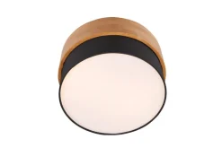 Sisustusvalaisimet^Trio Lighting kattovalaisin Seasons 30 cm E14 musta/puu