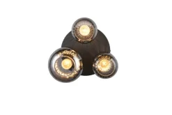 Sisustusvalaisimet^Trio Lighting kattovalaisin Diva 3-os E27 mattamusta/kromatt