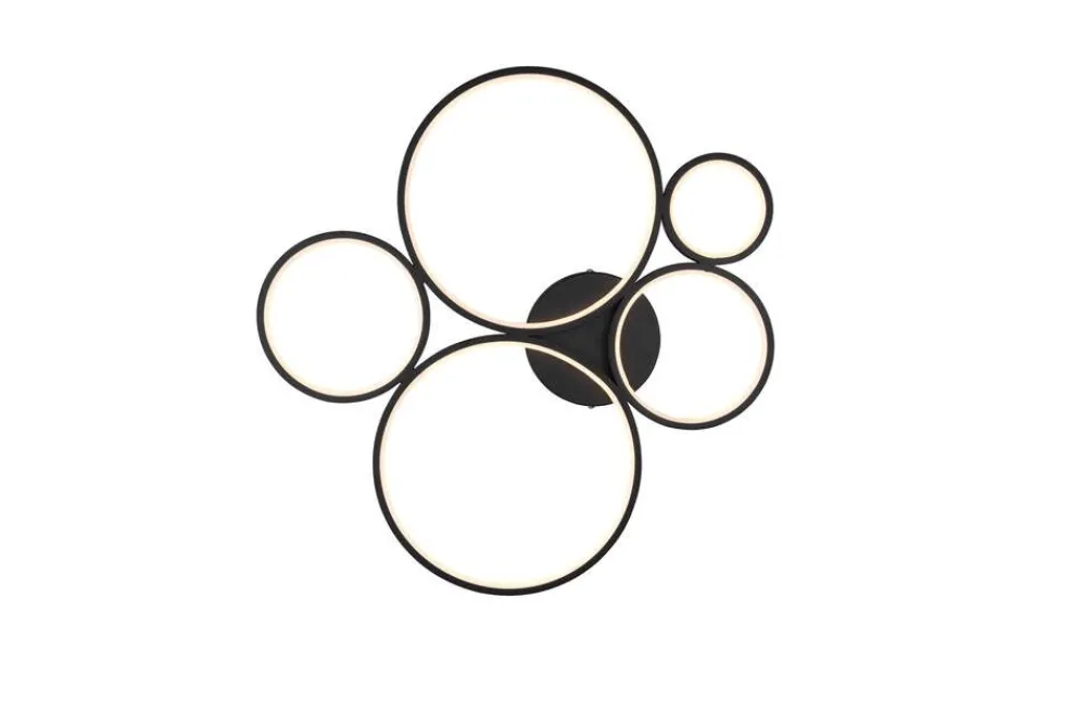 Sisustusvalaisimet^Trio Lighting kattovalaisin Rondo LED 5-os mattamusta