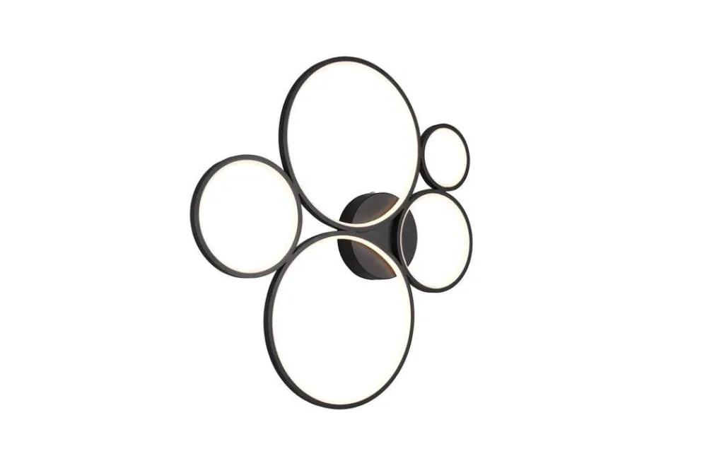 Sisustusvalaisimet^Trio Lighting kattovalaisin Rondo LED 5-os mattamusta