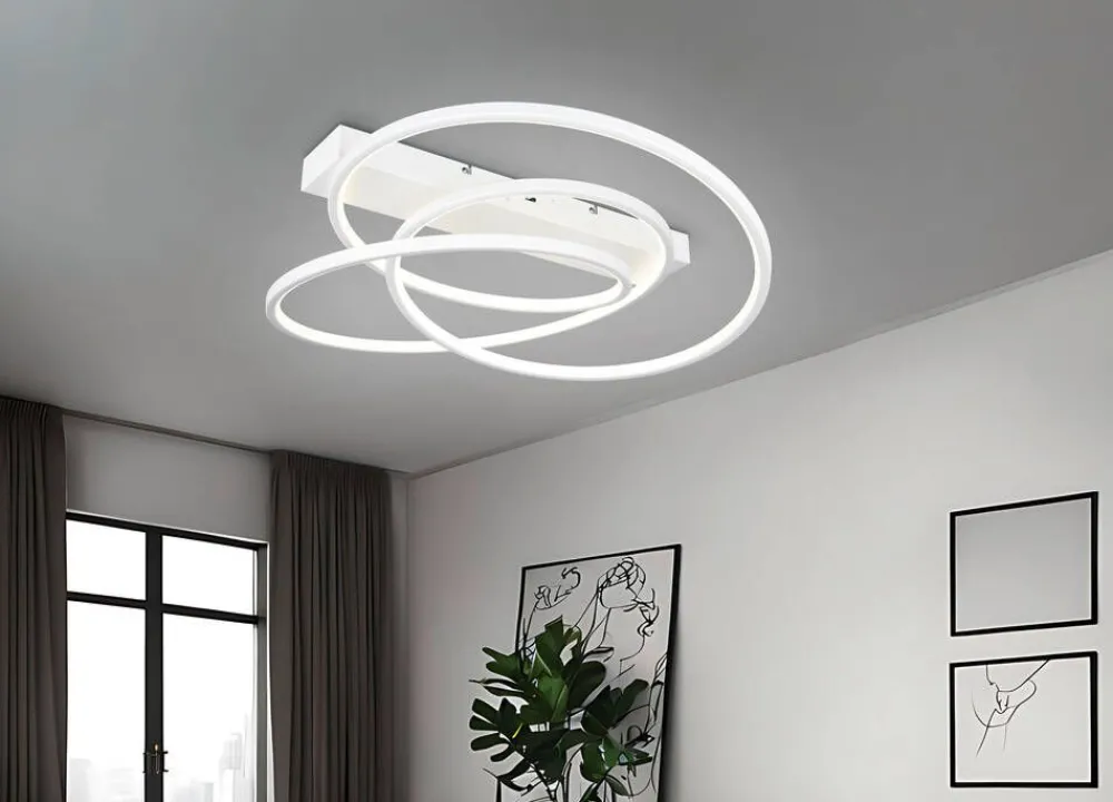 Sisustusvalaisimet^Trio Lighting kattovalaisin Darvin LED mattavalkoinen