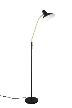 Sisustusvalaisimet^Trio Lighting lattiavalaisin Traveller E27 mattamusta/mattam