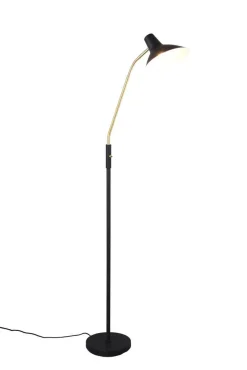 Sisustusvalaisimet^Trio Lighting lattiavalaisin Traveller E27 mattamusta/mattam