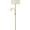 Sisustusvalaisimet^Trio Lighting lattiavalaisin Hotel E27+E14 mattamessinki
