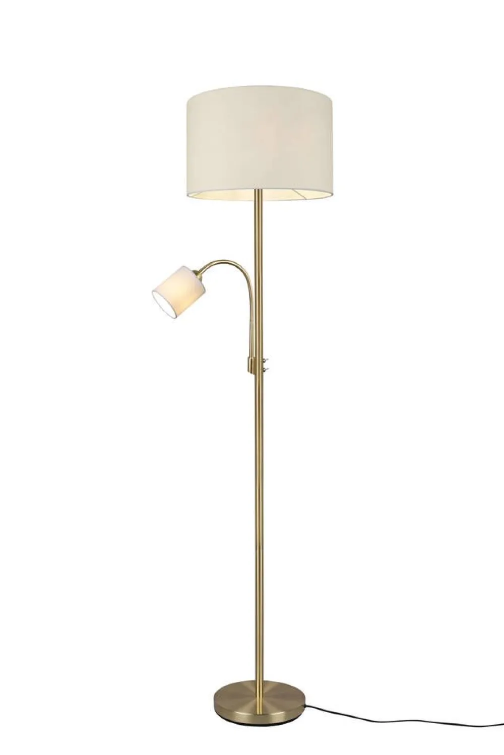 Sisustusvalaisimet^Trio Lighting lattiavalaisin Hotel E27+E14 mattamessinki