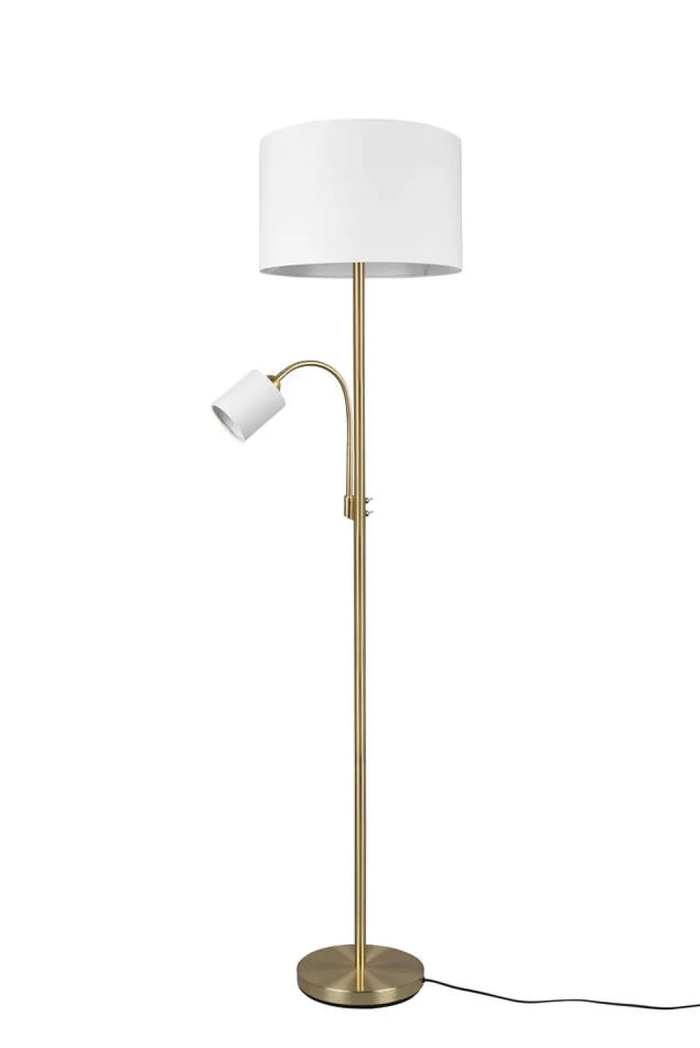 Sisustusvalaisimet^Trio Lighting lattiavalaisin Hotel E27+E14 mattamessinki