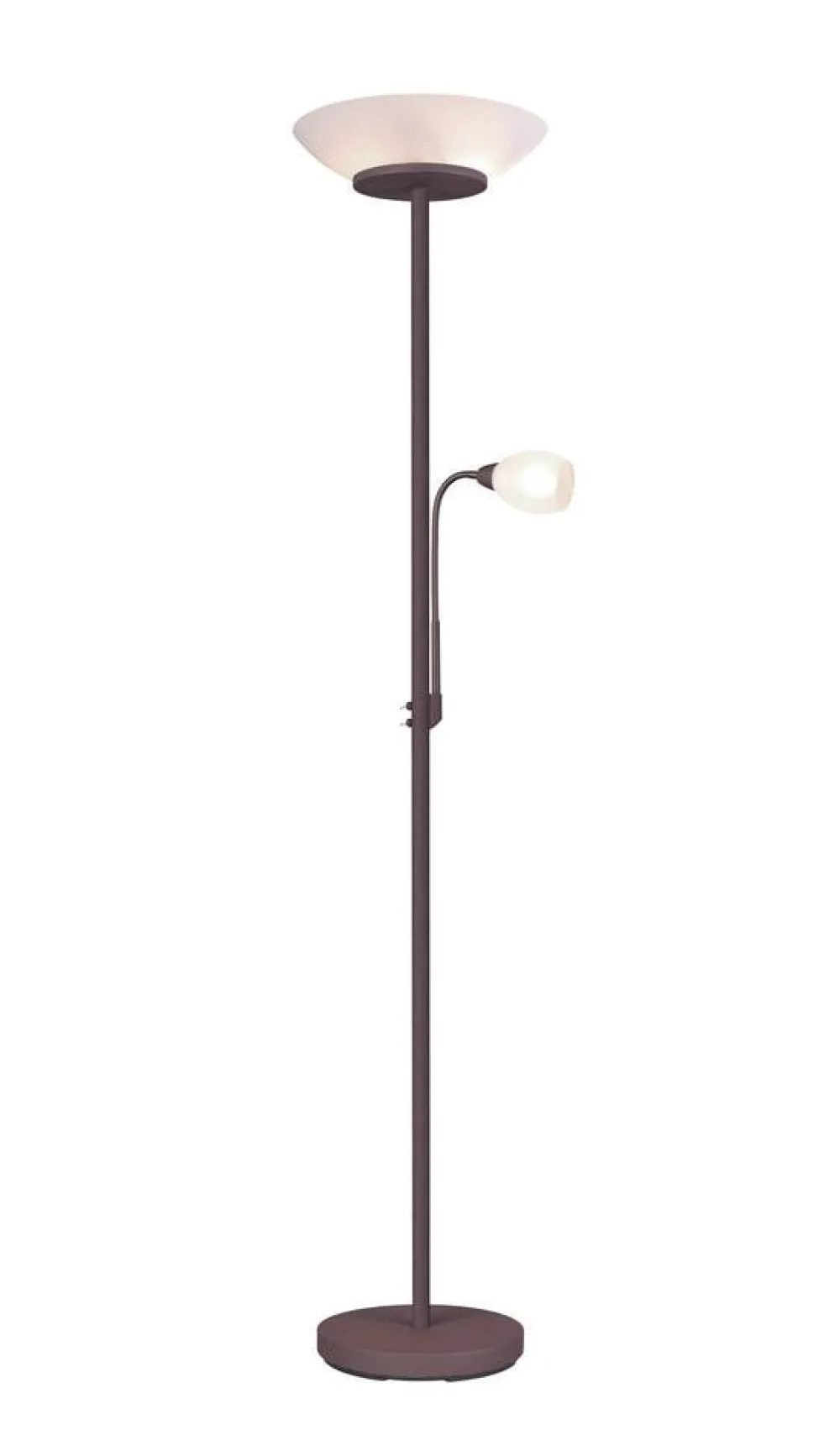 Sisustusvalaisimet^Trio Lighting lattiavalaisin Gerry E27+E14 rustiikki