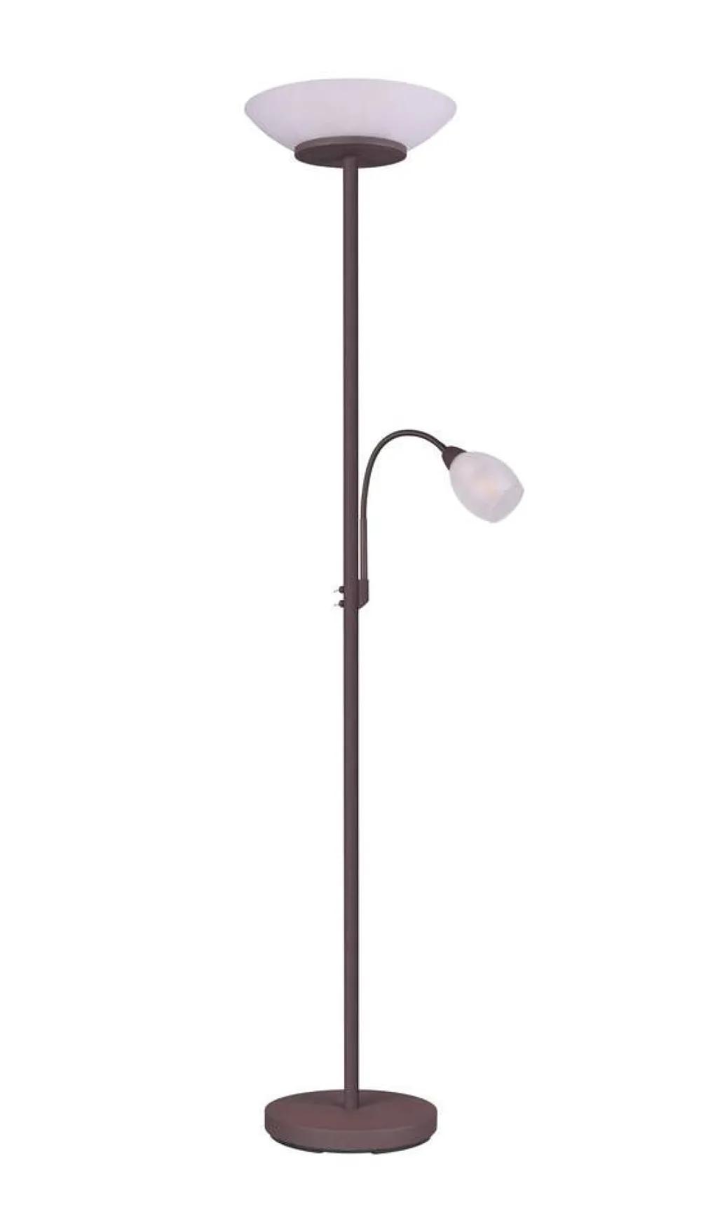 Sisustusvalaisimet^Trio Lighting lattiavalaisin Gerry E27+E14 rustiikki