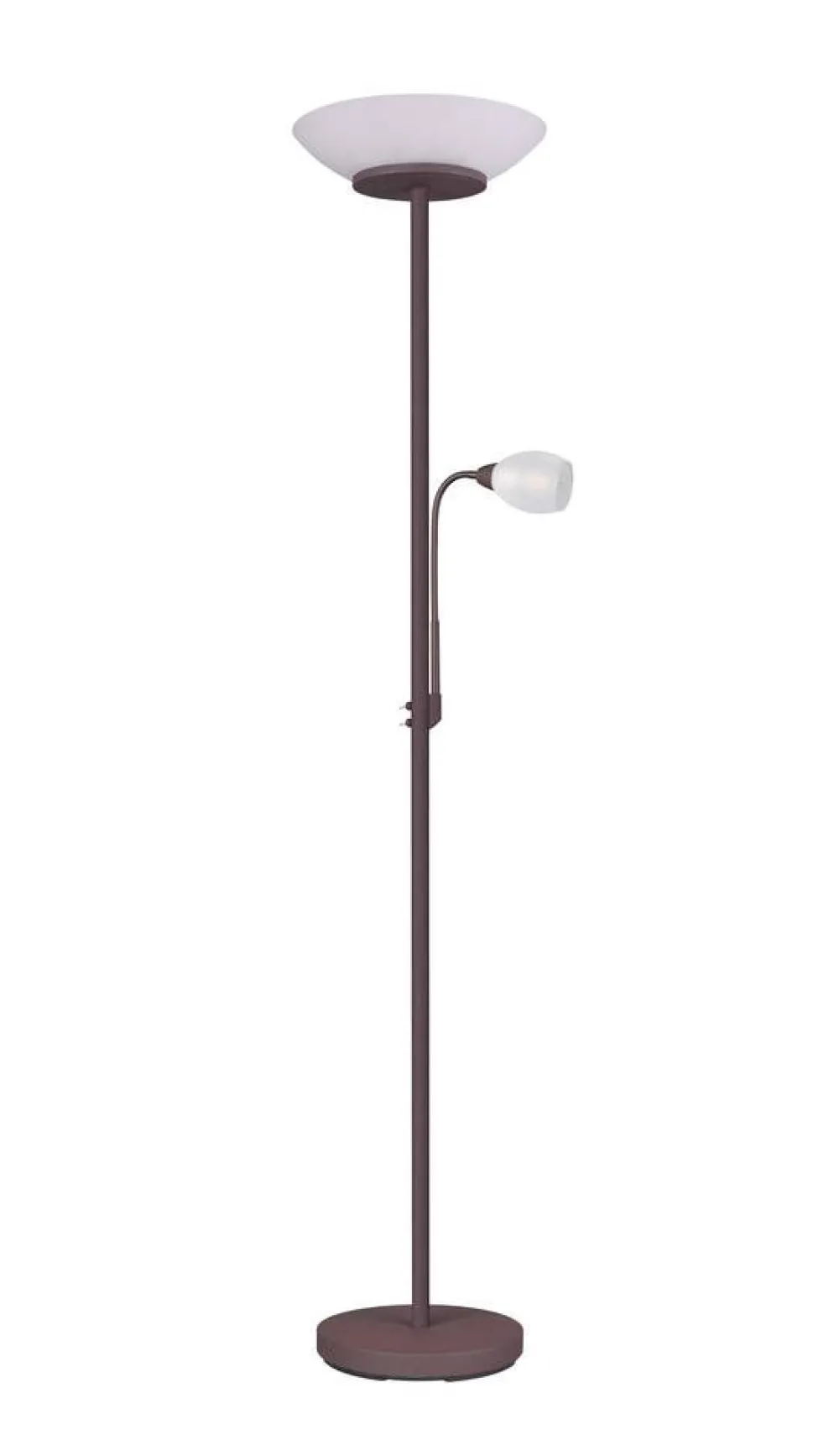 Sisustusvalaisimet^Trio Lighting lattiavalaisin Gerry E27+E14 rustiikki