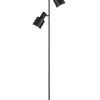 Sisustusvalaisimet^Trio Lighting lattiavalaisin Agudo 2xE27 mattamusta