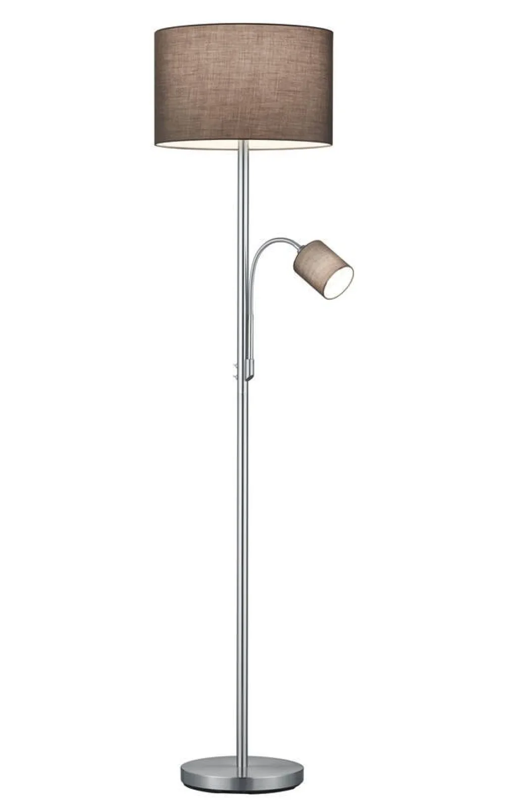Sisustusvalaisimet^Trio Lighting lattiavalaisin Hotel E27+E14 harmaa