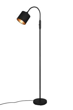 Sisustusvalaisimet^Trio Lighting lattiavalaisin Tommy 1-os E14 mattamusta/kulta