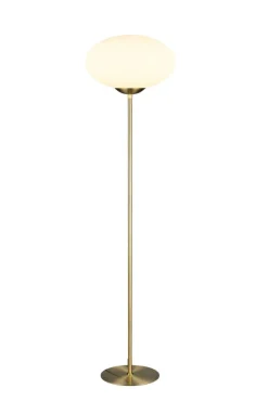 Sisustusvalaisimet^Trio Lighting lattiavalaisin Fomento E27 mattamessinki/valko